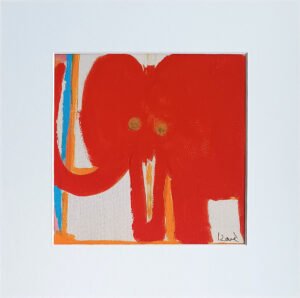 painting on paper by karel van kakketist elephant (26)